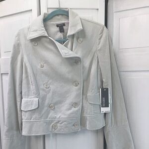 Kenneth Cole NWT, brushed Cotton, double breasted, short Jacket- size 8